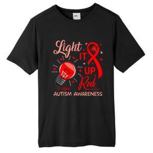 Light It Up Red Utism Awareness Acceptance Red Instead Gift Tall Fusion ChromaSoft Performance T-Shirt