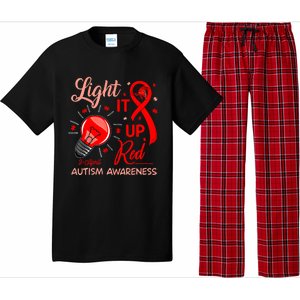 Light It Up Red Utism Awareness Acceptance Red Instead Gift Pajama Set