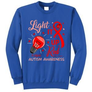 Light It Up Red Utism Awareness Acceptance Red Instead Gift Sweatshirt