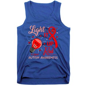 Light It Up Red Utism Awareness Acceptance Red Instead Gift Tank Top