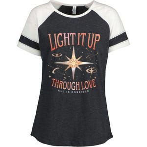 Light It Up Bryce Quinlan Enza Ladies Jersey Colorblock Tee