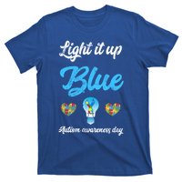 Light It Up Blue Autism Awareness Day Down Syndrome Gift T-Shirt