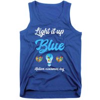 Light It Up Blue Autism Awareness Day Down Syndrome Gift Tank Top