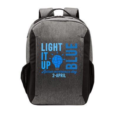 Light It Up Blue Autism Awareness Day 2 April Men Women Kids Vector Backpack