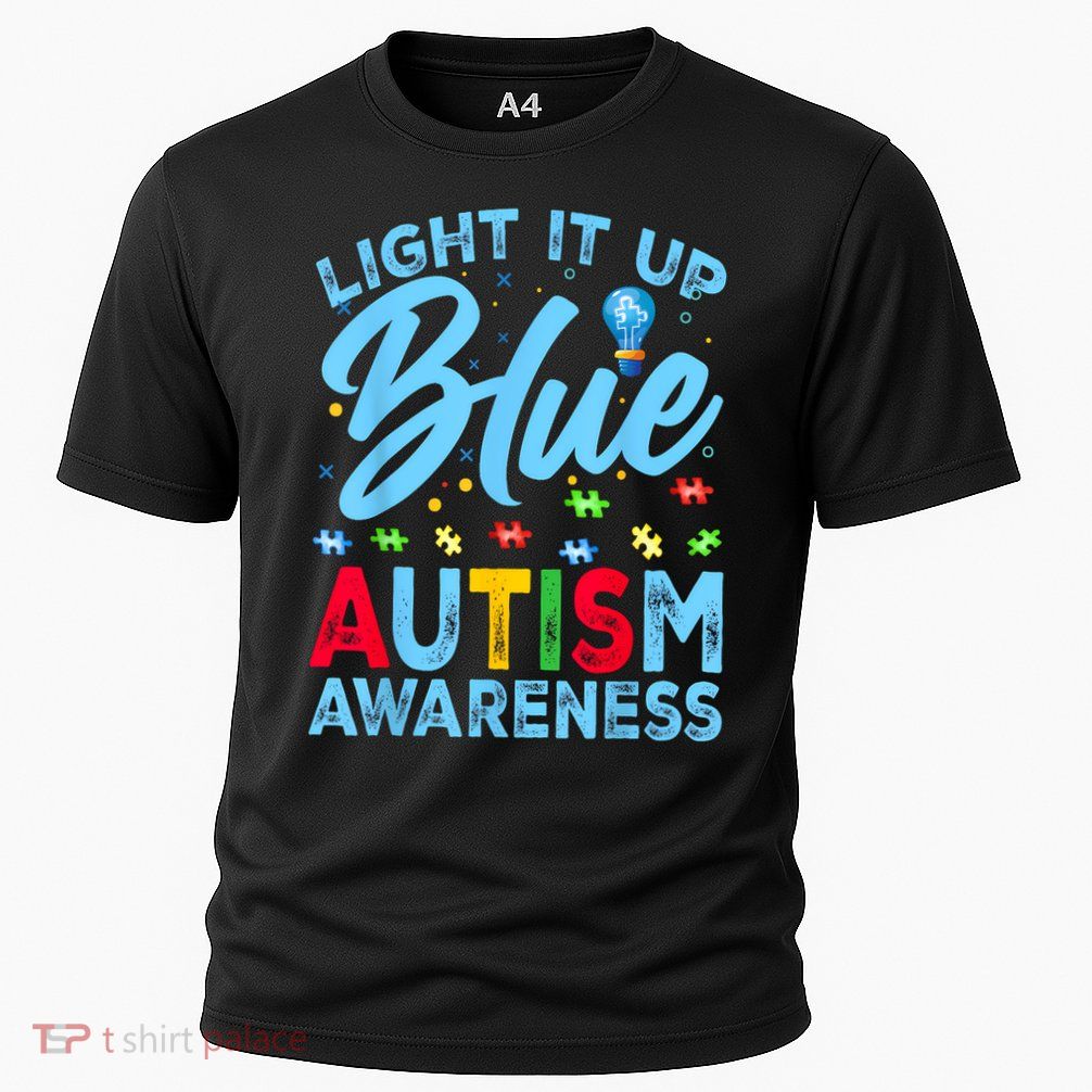 Light It Up Blue Autism Awareness Men Women Kids Cooling Performance Crew T-Shirt