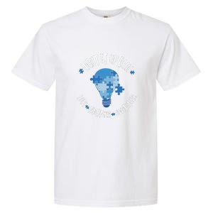 Light It Up Blue Love Kindness Awareness Puzzle Autism Awareness Month Garment-Dyed Heavyweight T-Shirt