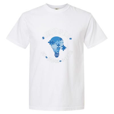 Light It Up Blue Love Kindness Awareness Puzzle Autism Awareness Month Garment-Dyed Heavyweight T-Shirt