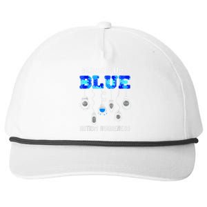 Light It Up Blue Autism Awareness Autistic Puzzle Piece Snapback Five-Panel Rope Hat