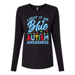 Light It Up Blue Autism Awareness Womens Cotton Relaxed Long Sleeve T-Shirt