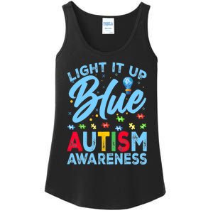 Light It Up Blue Autism Awareness Ladies Essential Tank