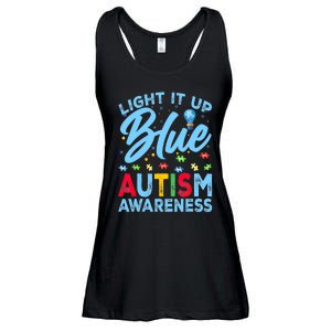 Light It Up Blue Autism Awareness Ladies Essential Flowy Tank