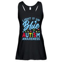 Light It Up Blue Autism Awareness Ladies Essential Flowy Tank