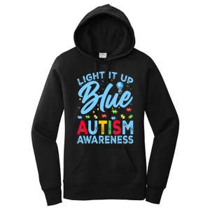 Light It Up Blue Autism Awareness Women's Pullover Hoodie