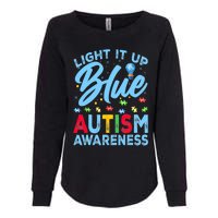 Light It Up Blue Autism Awareness Womens California Wash Sweatshirt