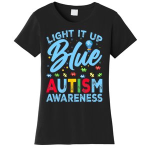 Light It Up Blue Autism Awareness Women's T-Shirt