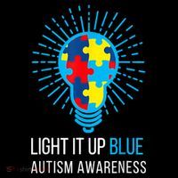Light It Up Blue Autism Awareness Ribbon Puzzle Pieces Bucket Hat