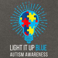 Light It Up Blue Autism Awareness Ribbon Puzzle Pieces Cotton Canvas Backpack