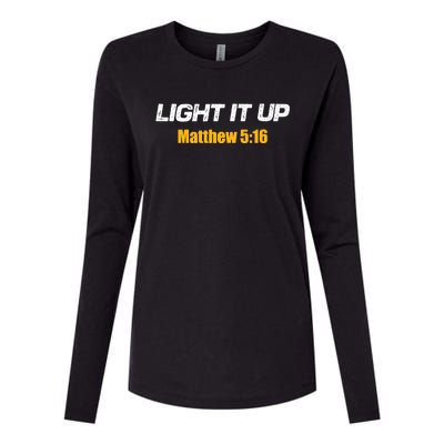 Light It UP Premium Womens Cotton Relaxed Long Sleeve T-Shirt