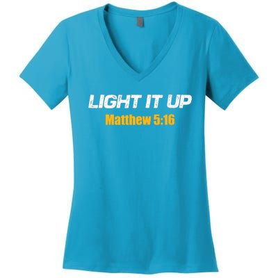 Light It UP Premium Women's V-Neck T-Shirt