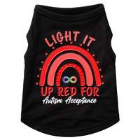 Light It Up Red For Autism Acceptance Red Rainbow Doggie Tank