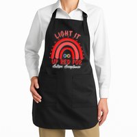 Light It Up Red For Autism Acceptance Red Rainbow Apron