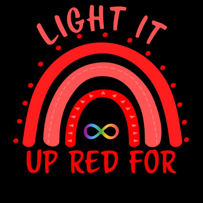 Light It Up Red For Autism Acceptance Red Rainbow Mug