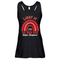 Light It Up Red For Autism Acceptance Red Rainbow Ladies Essential Flowy Tank