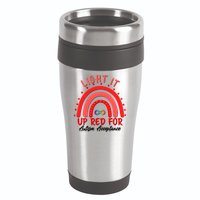 Light It Up Red For Autism Acceptance Red Rainbow 16oz Travel Tumbler