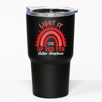 Light It Up Red For Autism Acceptance Red Rainbow Tumbler