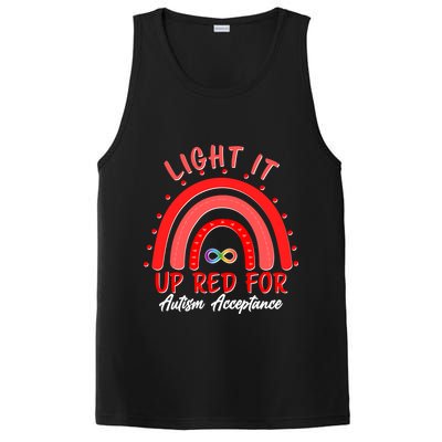 Light It Up Red For Autism Acceptance Red Rainbow PosiCharge Competitor Tank