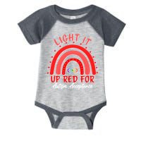 Light It Up Red For Autism Acceptance Red Rainbow Infant Baby Jersey Bodysuit