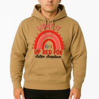 Light It Up Red For Autism Acceptance Red Rainbow Hoodie