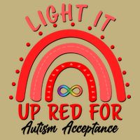 Light It Up Red For Autism Acceptance Red Rainbow Magnet