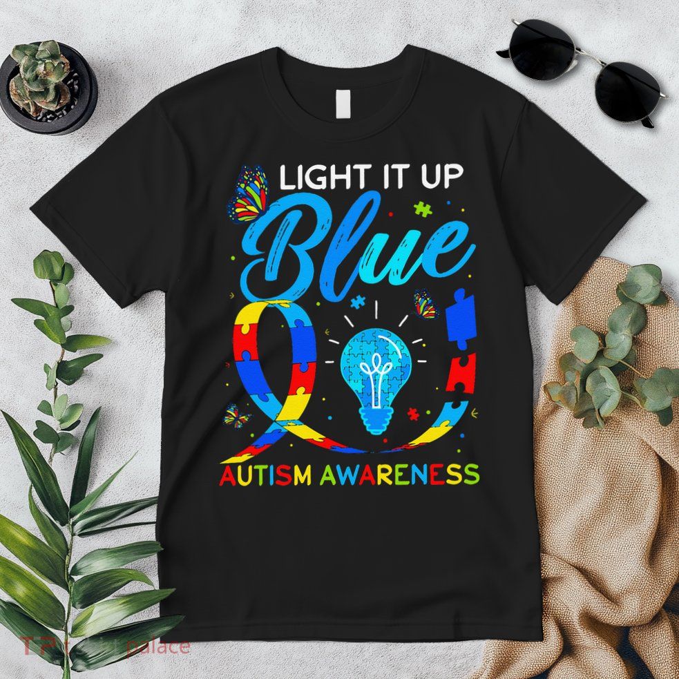 Light It Up Blue Autism Awareness Puzzle Women Premium T-Shirt