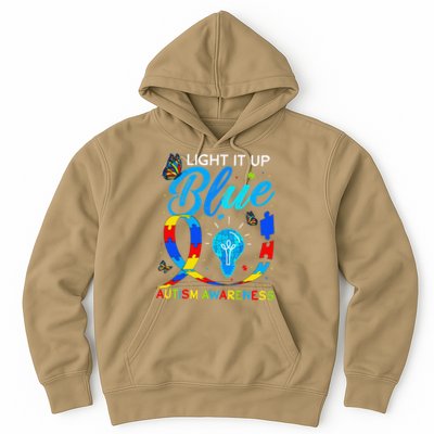 Light It Up Blue Autism Awareness Puzzle Women Hoodie