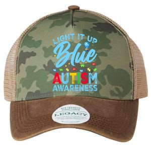 Light It Up Blue Autism Awareness Legacy Tie Dye Trucker Hat