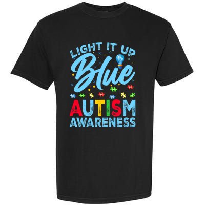 Light It Up Blue Autism Awareness Garment-Dyed Heavyweight T-Shirt