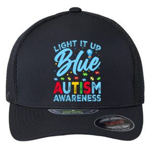 Light It Up Blue Autism Awareness Flexfit Unipanel Trucker Cap