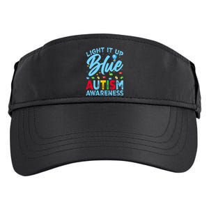 Light It Up Blue Autism Awareness Adult Drive Performance Visor