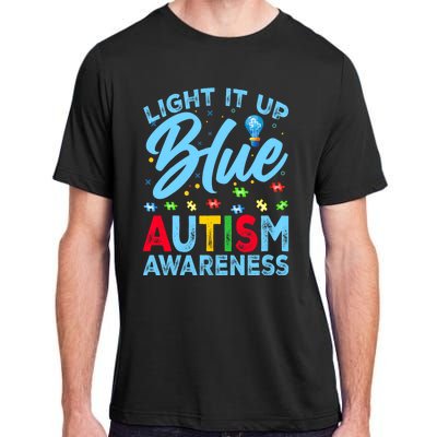 Light It Up Blue Autism Awareness Adult ChromaSoft Performance T-Shirt