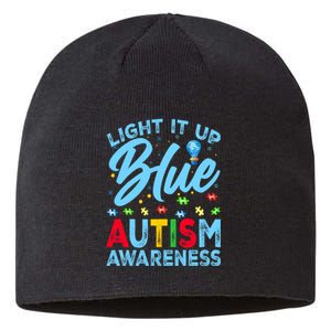 Light It Up Blue Autism Awareness Sustainable Beanie