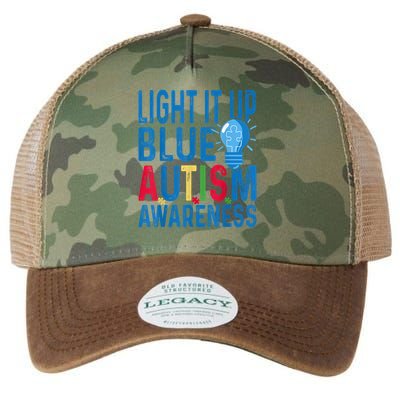 Light It Up Blue Autism Awareness Legacy Tie Dye Trucker Hat