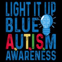 Light It Up Blue Autism Awareness Drawstring Bag