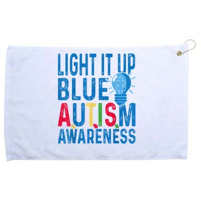 Light It Up Blue Autism Awareness Grommeted Golf Towel