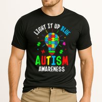 Light It Up Blue Autism Awareness Puzzle Piece Boy Performance Shirt