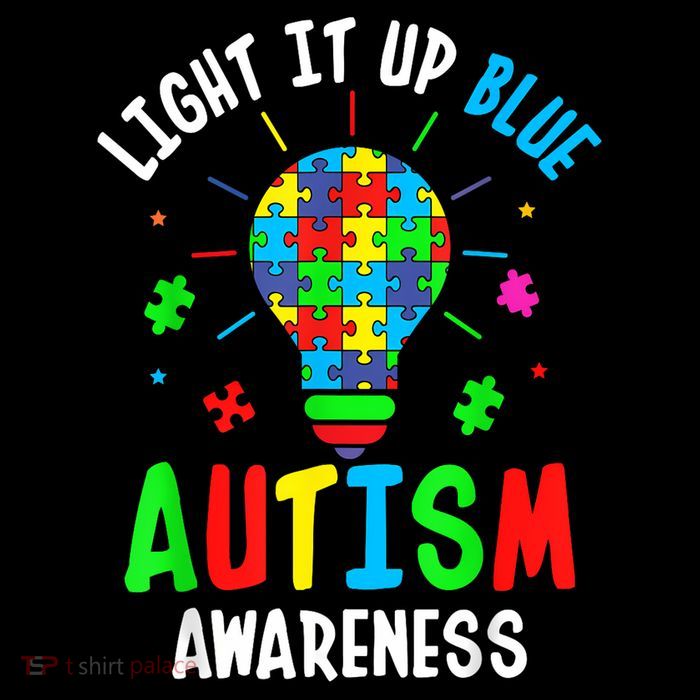 Light It Up Blue Autism Awareness Puzzle Piece Boy Tall T-Shirt