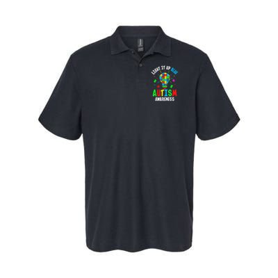 Light It Up Blue Autism Awareness Puzzle Piece Boy Polo