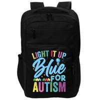 Light It Up Blue Autism Awareness Sweat Impact Tech Backpack