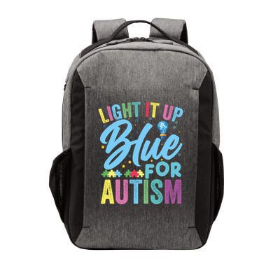 Light It Up Blue Autism Awareness Sweat Vector Backpack