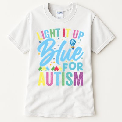 Light It Up Blue Autism Awareness Sweat Tall T-Shirt